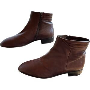 Nordstrom Handcrafted Italian Leather Sole Ankle Boots Womens 11 Soft Minimalist